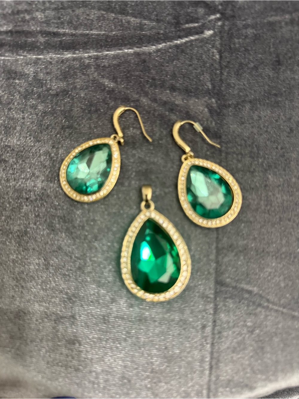 INC International Concepts - Emerald Green & Gold Jewelry Set